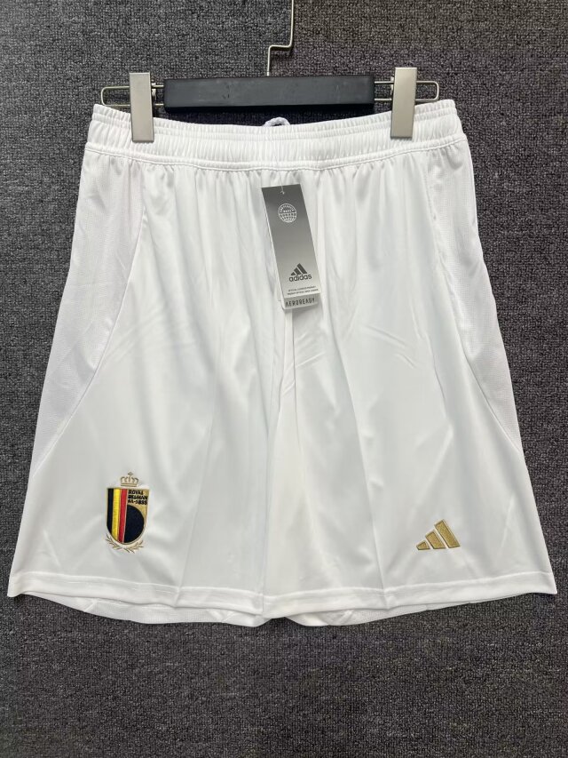 AAA Quality Belgium 2024 Euro White Soccer Shorts
